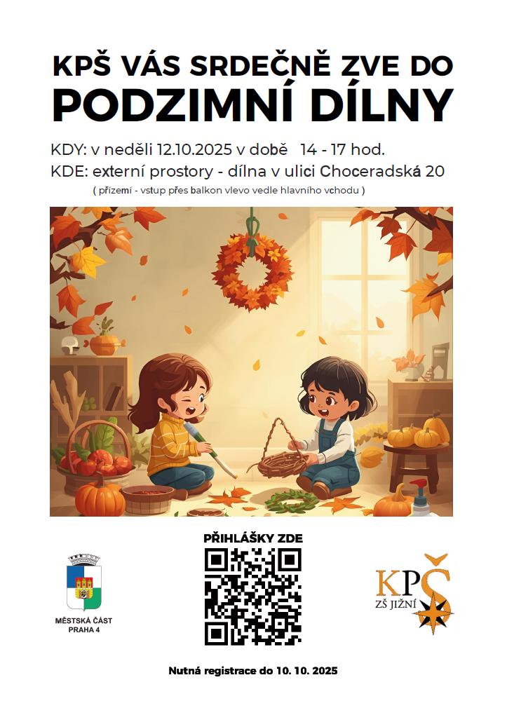 Tvořivá dílna 12. 10. 14-17 hod.