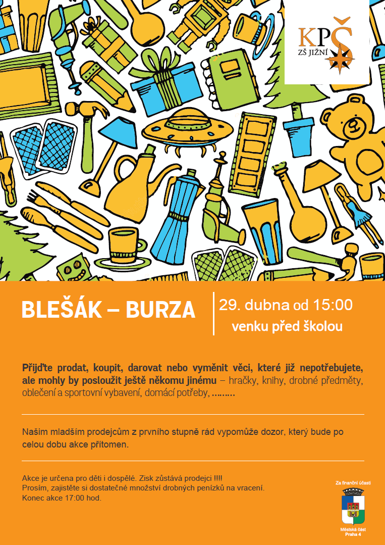 Jarní Blešák ve středu 29. 4. od 15:00 do 17:00 hod.